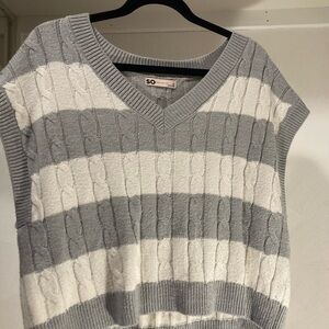 SO Light Gray Knit Sweater Vest